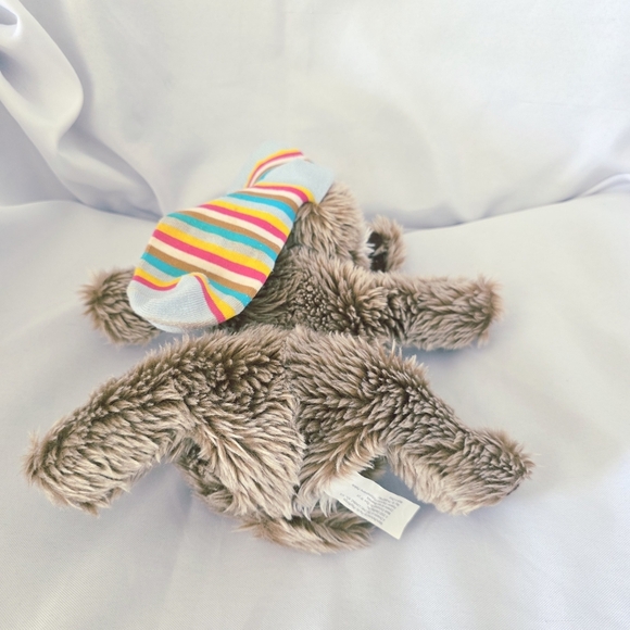 Animal Alley Terrier Dog Plush Stuffed Toy Striped Sock In Mouth 8 Inch 2000 - Picture 5 of 10